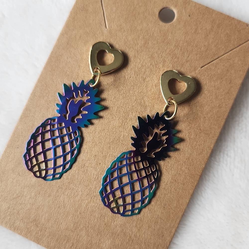 Colorful Pineapple Dangle Earrings